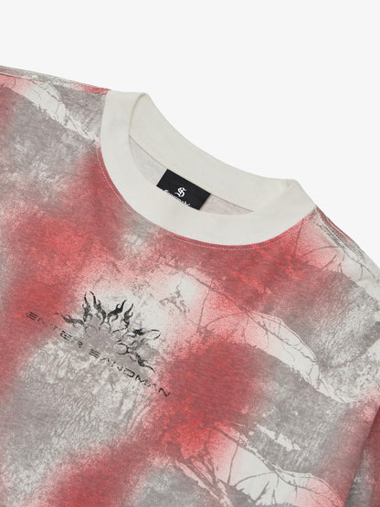 Street Dirty Bye Gradient Design Long-Sleeved T-Shirt 
