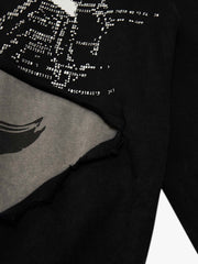 Distressed Electronic Exorcist Print Hoodie 