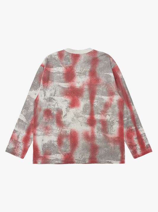 Street Dirty Bye Gradient Design Long-Sleeved T-Shirt 
