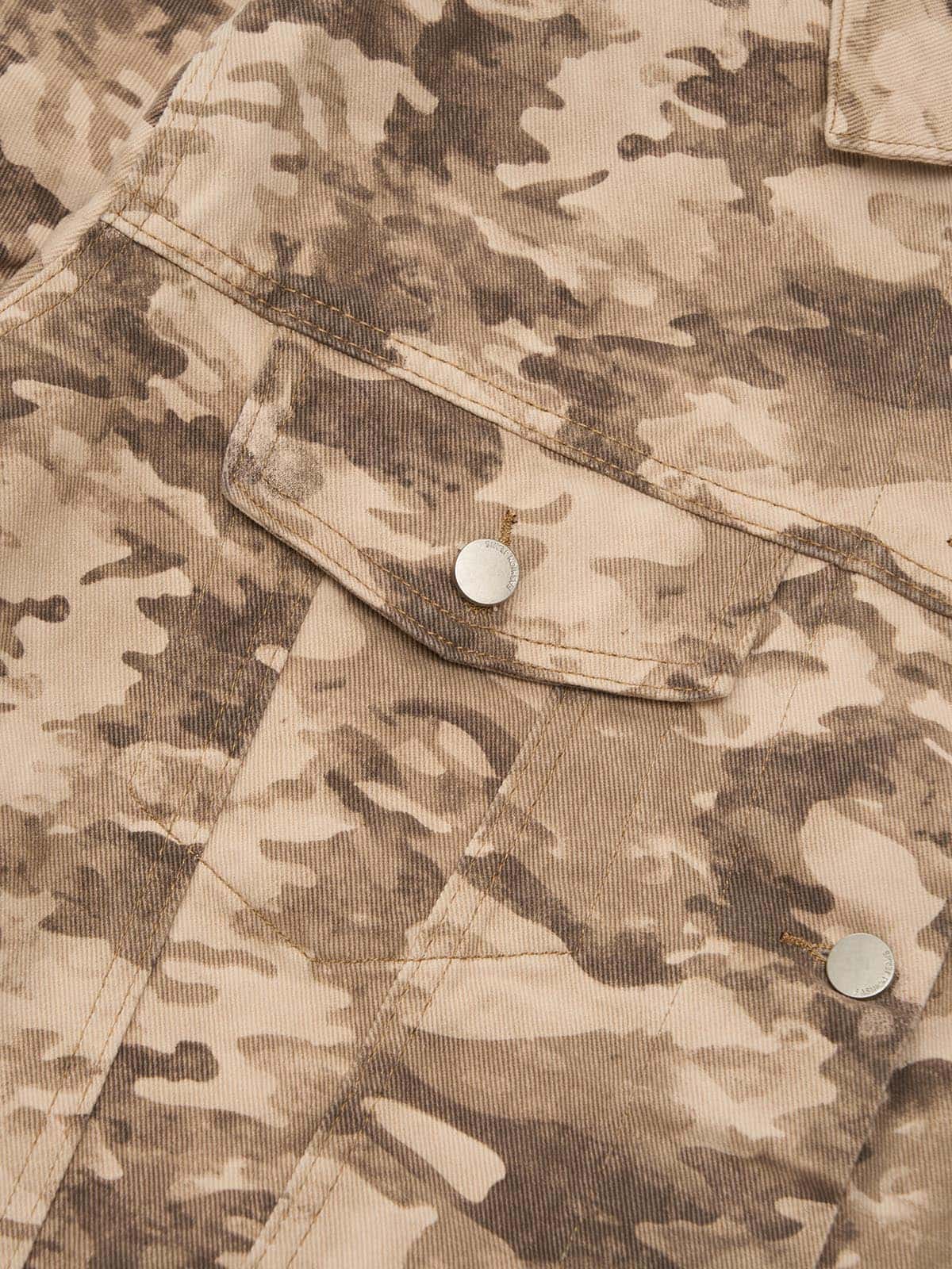 Camouflage Multi-Pocket Work Denim Jacket 