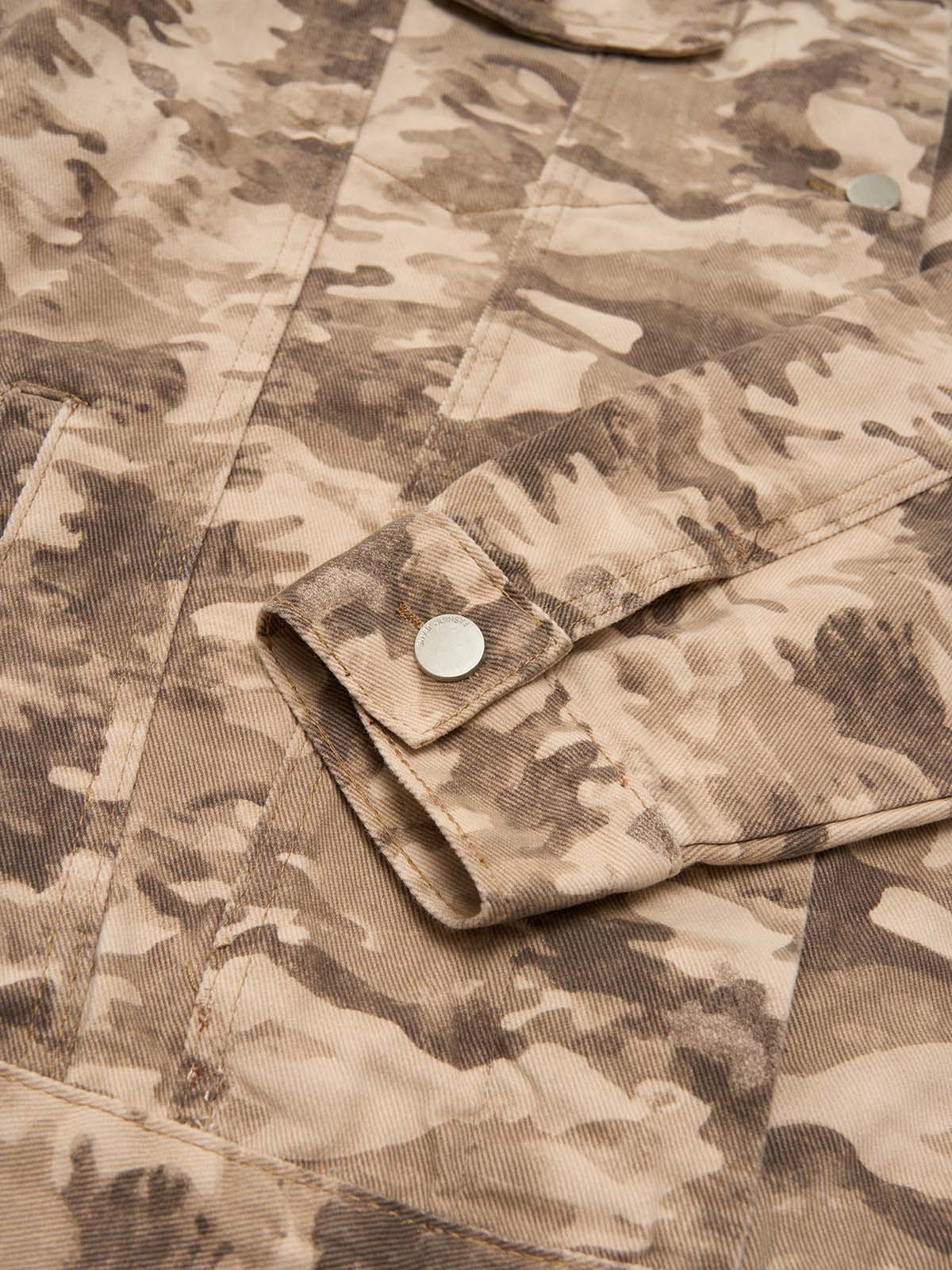 Camouflage Multi-Pocket Work Denim Jacket 