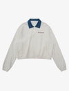 Original Denim Lapel Patchwork Sweatshirt 