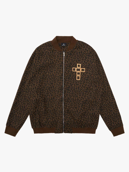 SUPM Letter Graffiti Cross Frame Leopard Print Set 
