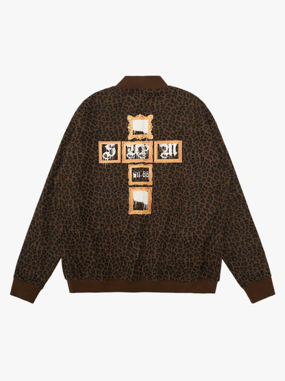 SUPM Letter Graffiti Cross Frame Leopard Print Set 