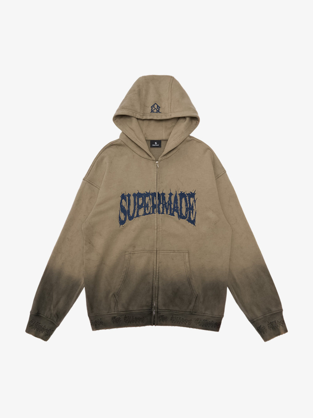 SUPERMADE Thorn Embroidery Zip Hoodie 
