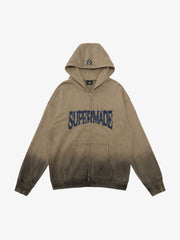 SUPERMADE Thorn Embroidery Zip Hoodie 