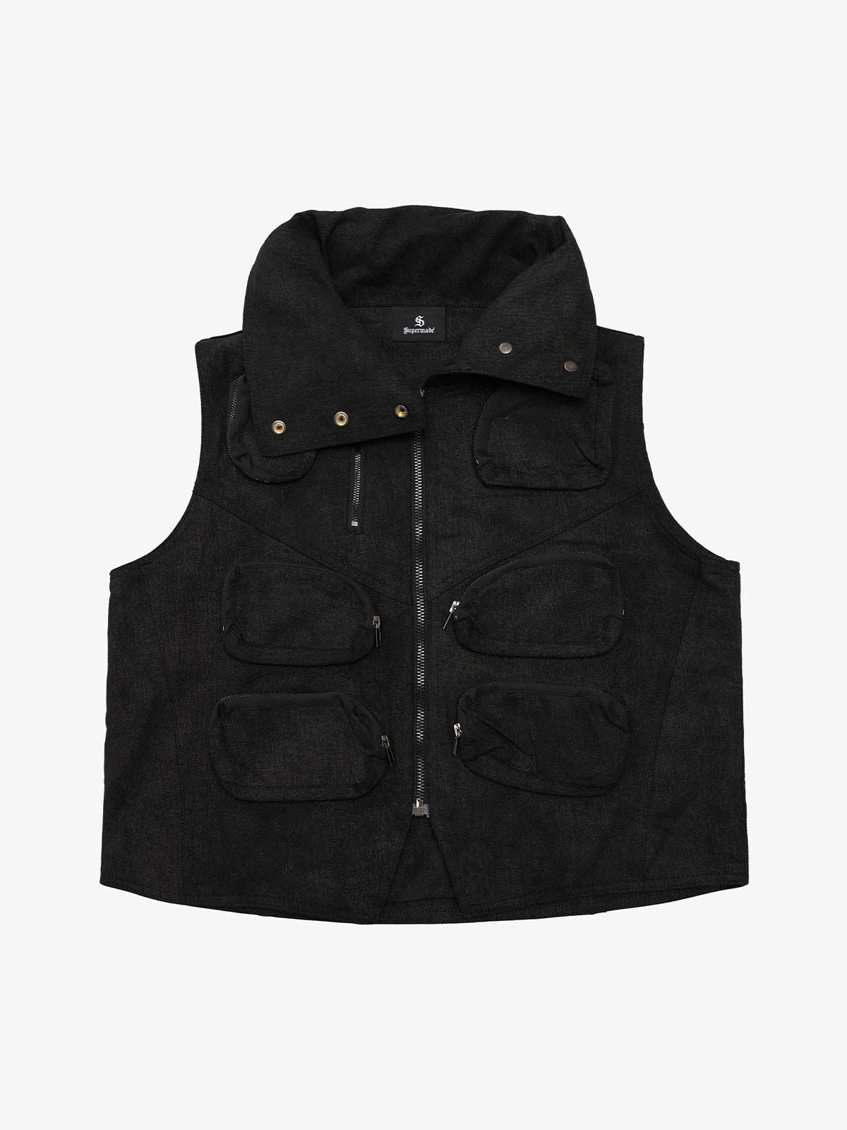 Heavy-Duty Multi-Pocket Multi-Zipper Vest 