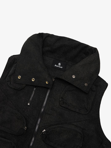 Heavy-Duty Multi-Pocket Multi-Zipper Vest 