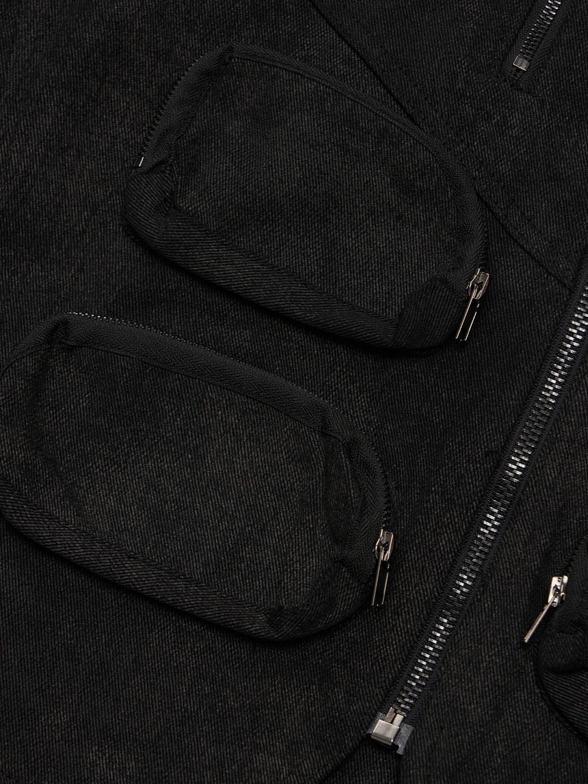 Heavy-Duty Multi-Pocket Multi-Zipper Vest 