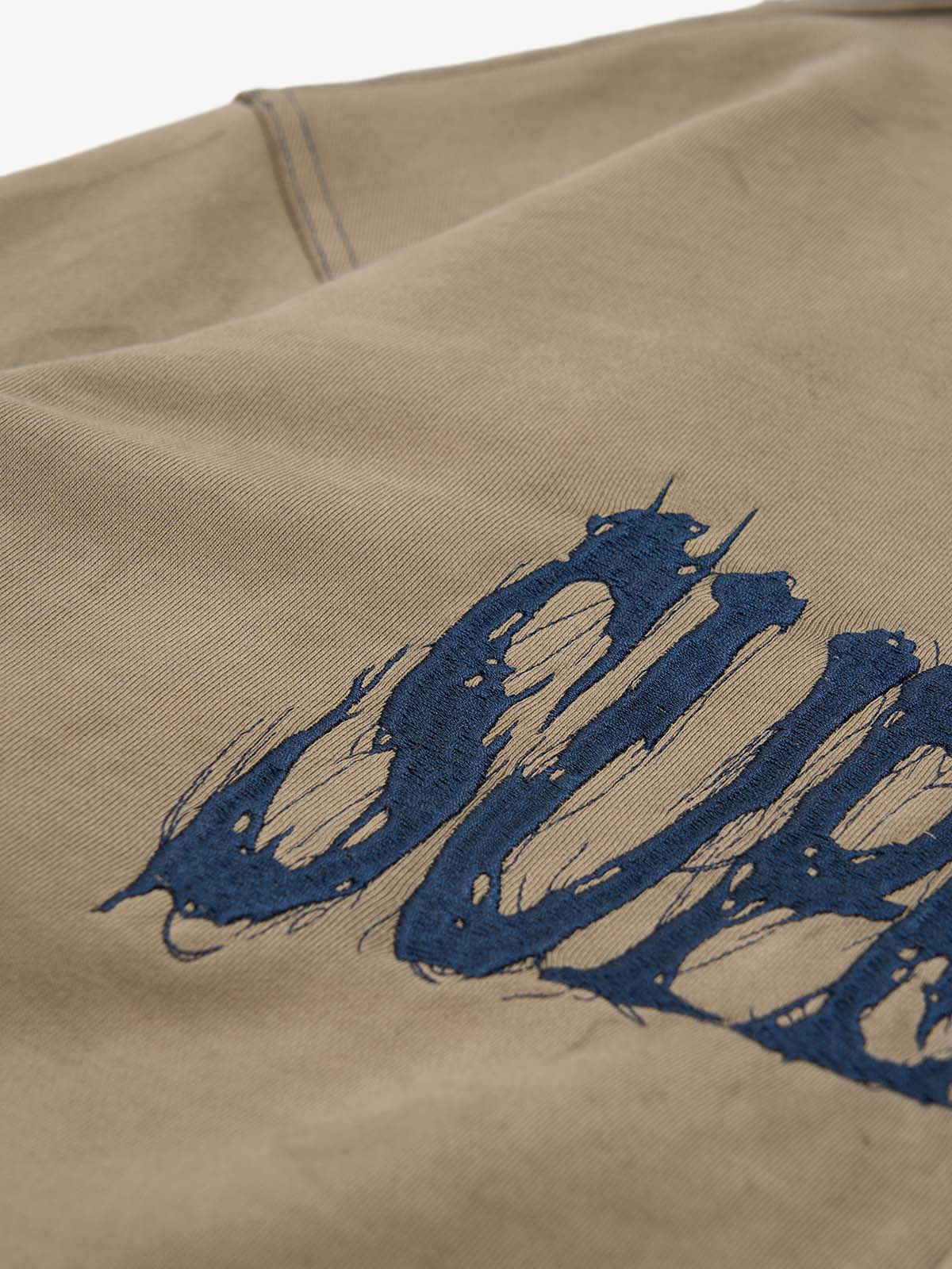 SUPERMADE Thorn Embroidery Zip Hooded Sweatshirt 