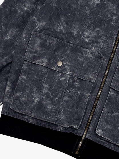 Original Oversized Denim Hoodie And Shorts Set 