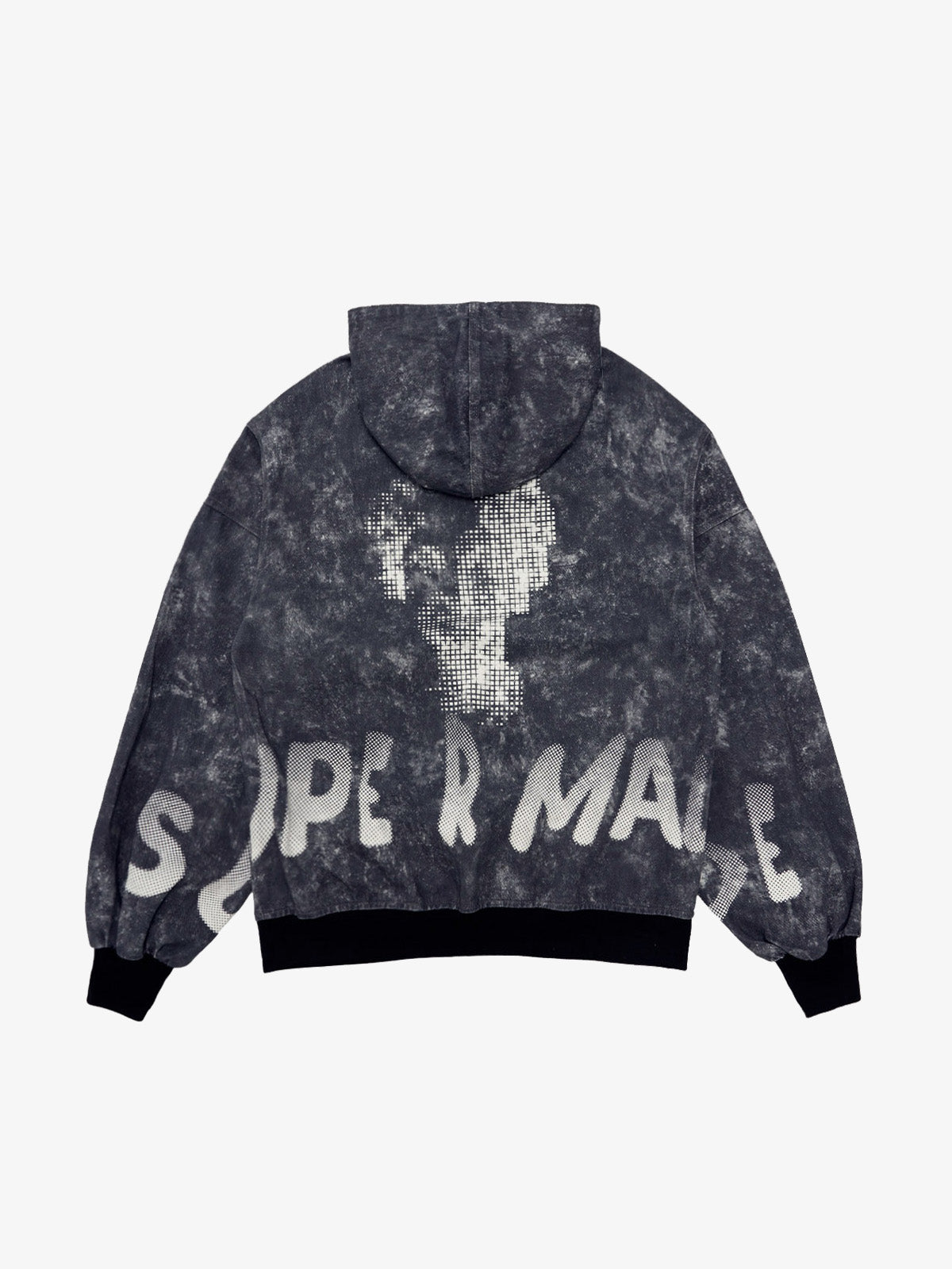 Original Oversized Denim Hoodie And Shorts Set 