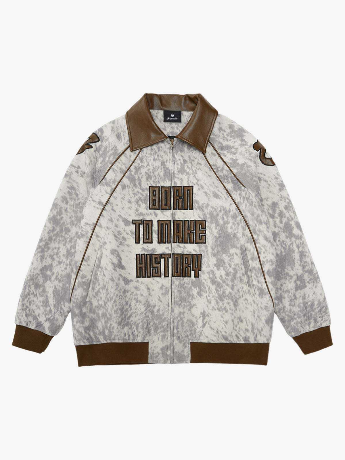 Retro Statement Snow Leopard Fleece Jacket 