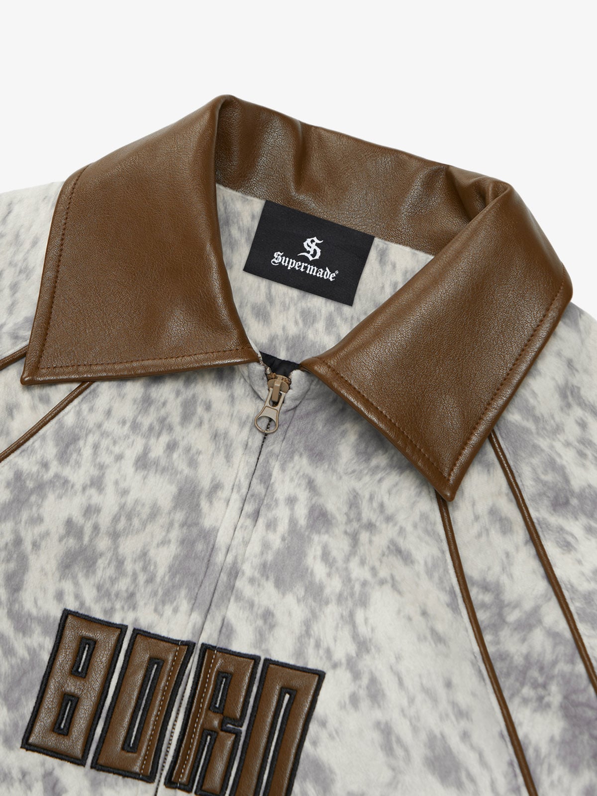 Retro Statement Snow Leopard Fleece Jacket 