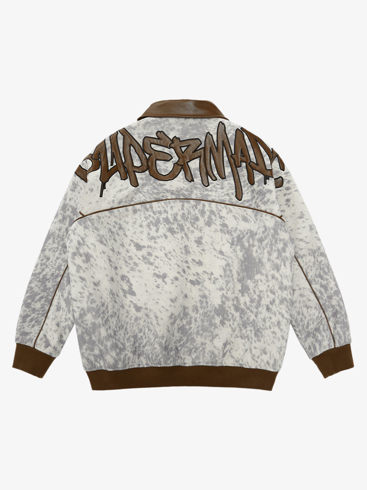 Retro Statement Snow Leopard Fleece Jacket 