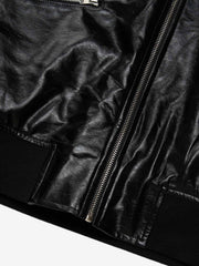 Multi-Zip Fur Hooded Leather Jacket 