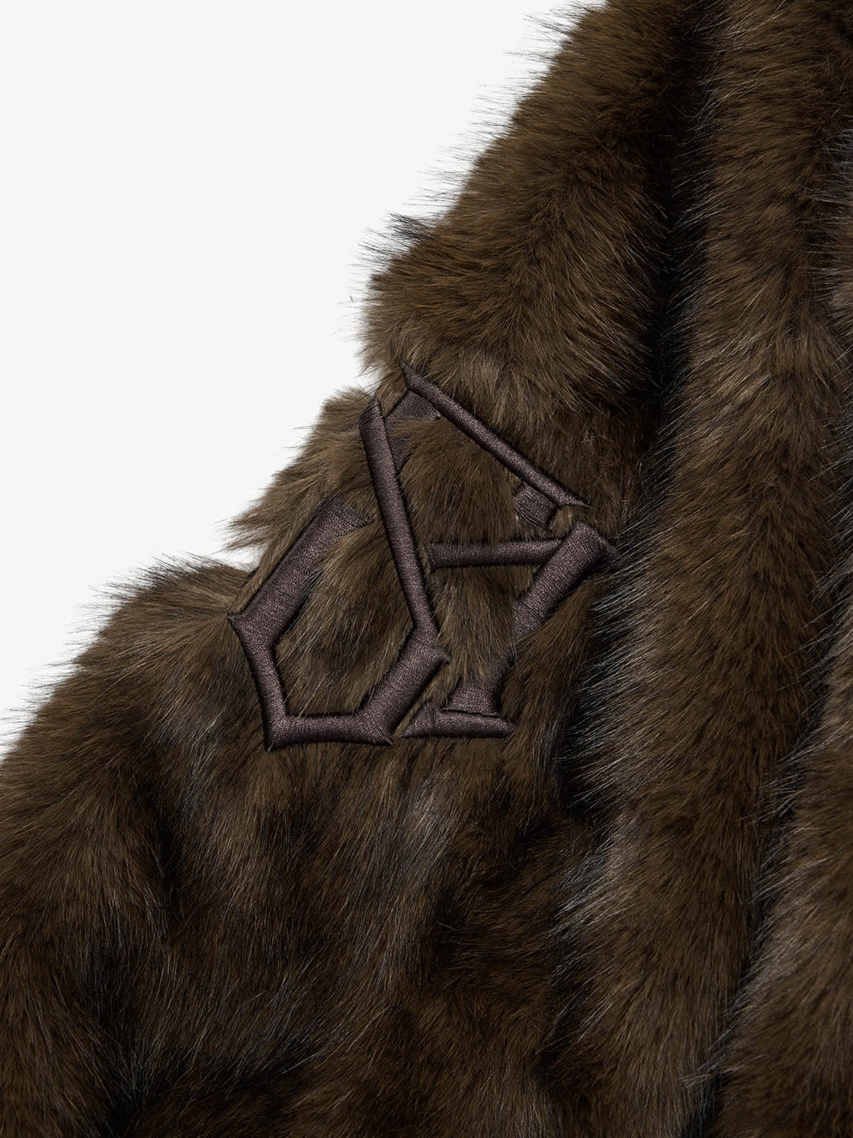Supermade Embroidered Fur Jacket 