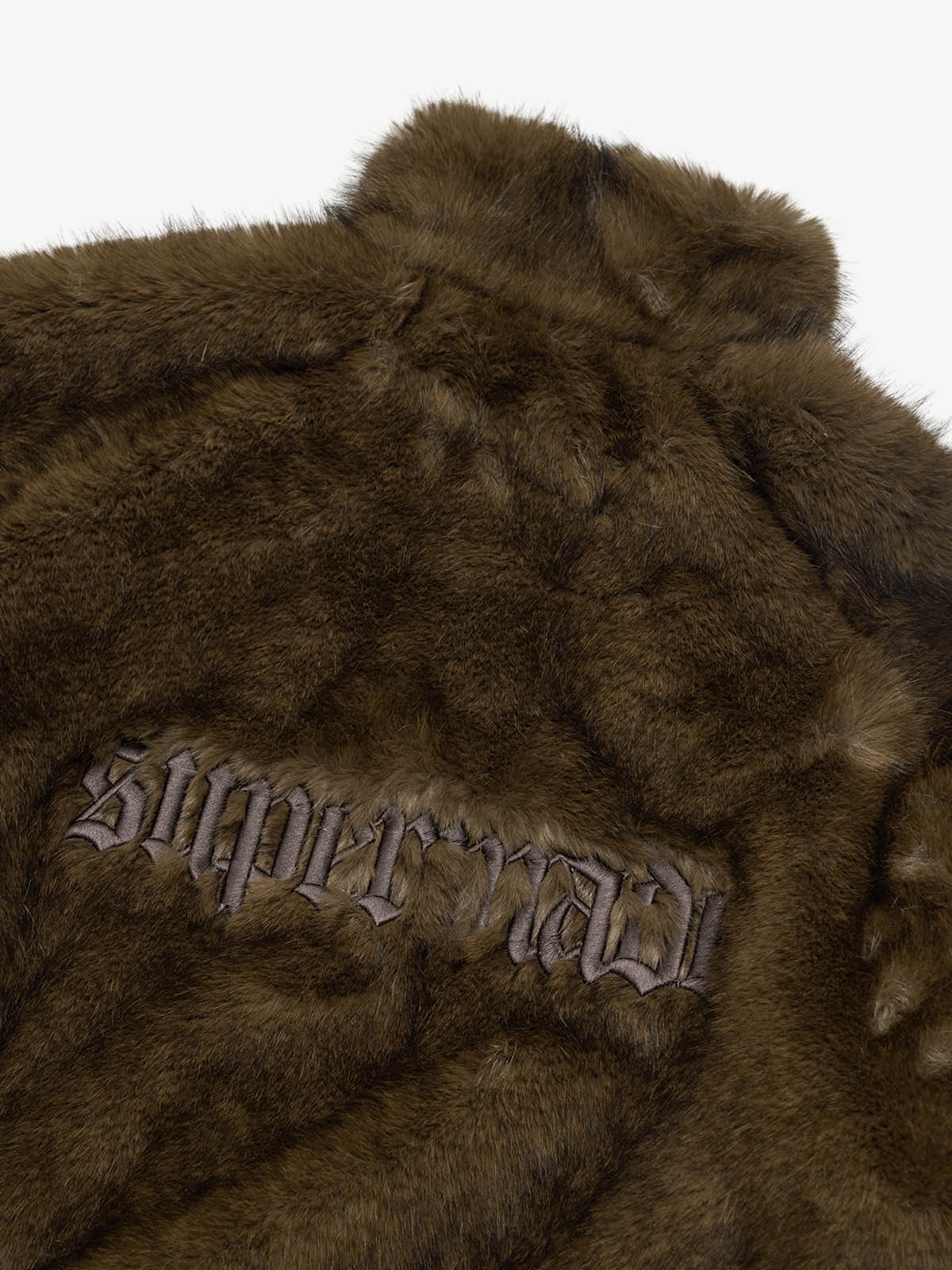 Supermade Embroidered Fur Jacket 
