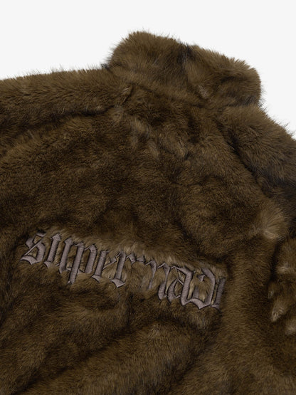 Supermade Embroidered Fur Jacket 