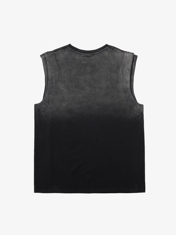 Jersey Knit Gradient Embroidered Stars Tank Top - 2461 