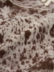 Retro Statement Snow Leopard Fleece Jacket 