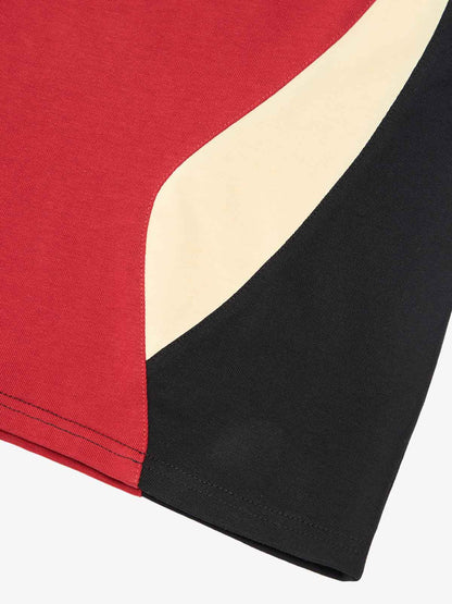 Original Retro Contrast Color Long-Sleeved T-Shirt 