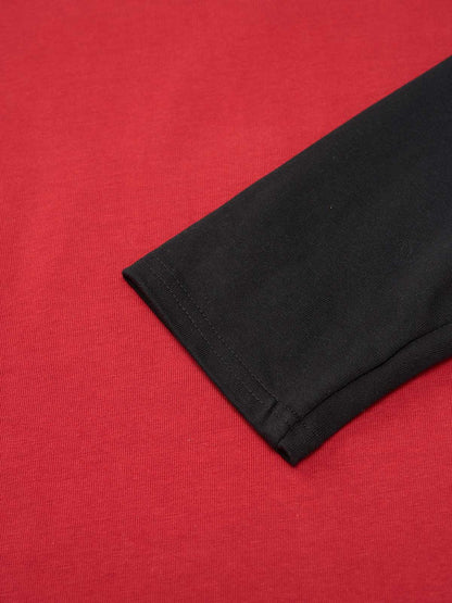 Original Retro Contrast Color Long-Sleeved T-Shirt 