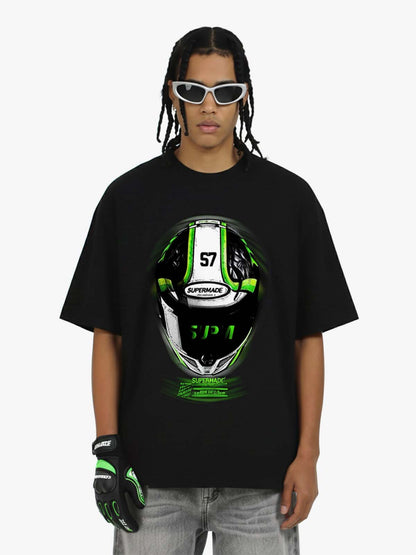 Motorcycle Helmet Graphic T-Shirt 