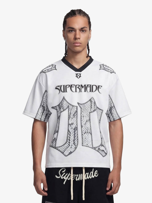 Jersey Style Snake Print T-Shirt - 2418 