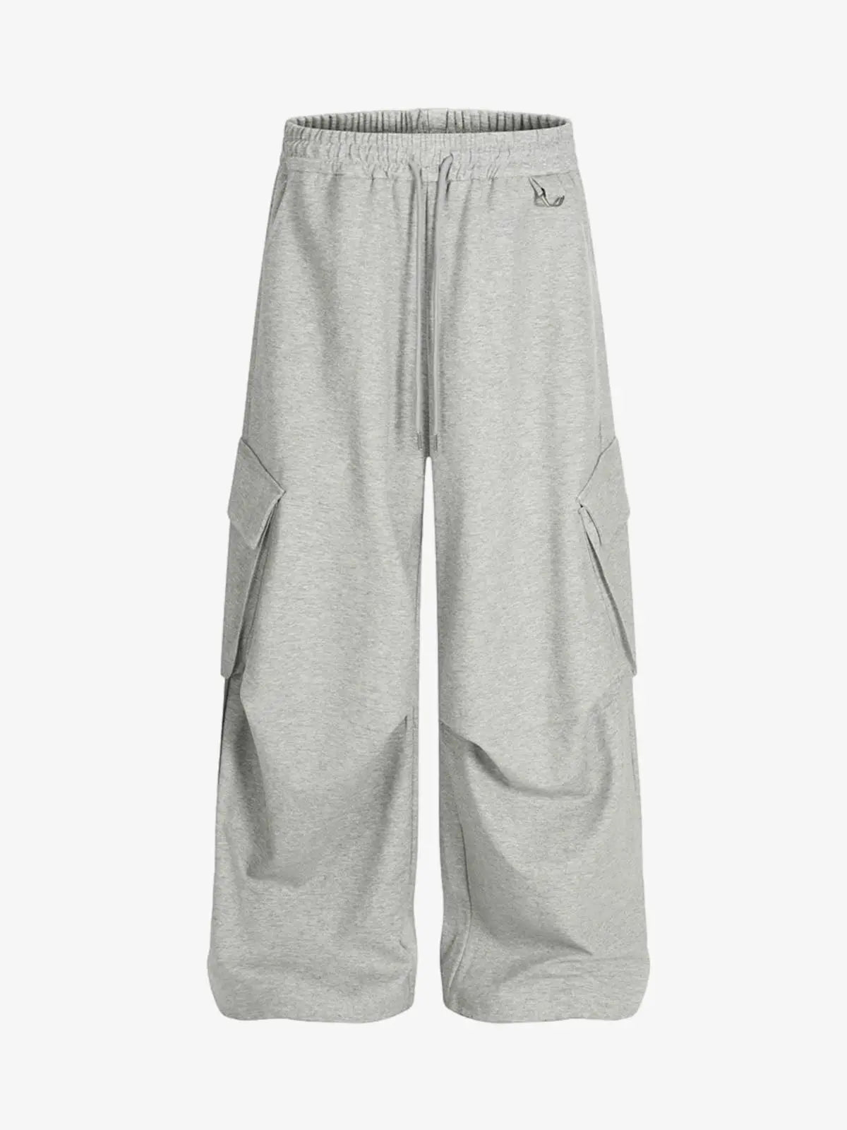 Wrinkled Detail Multi-Pocket Cargo Sweatpants 