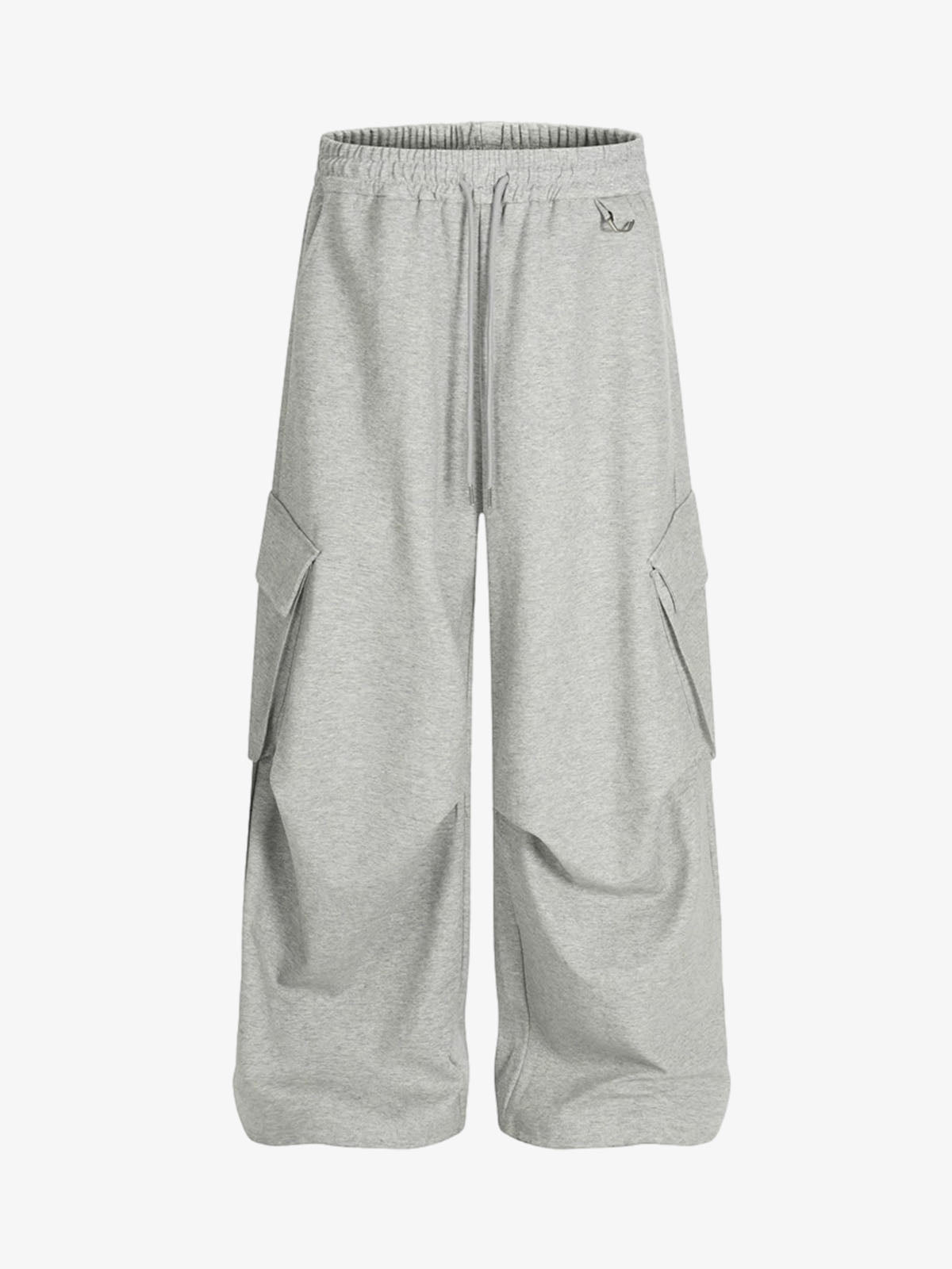 Wrinkled Detail Multi-Pocket Cargo Sweatpants