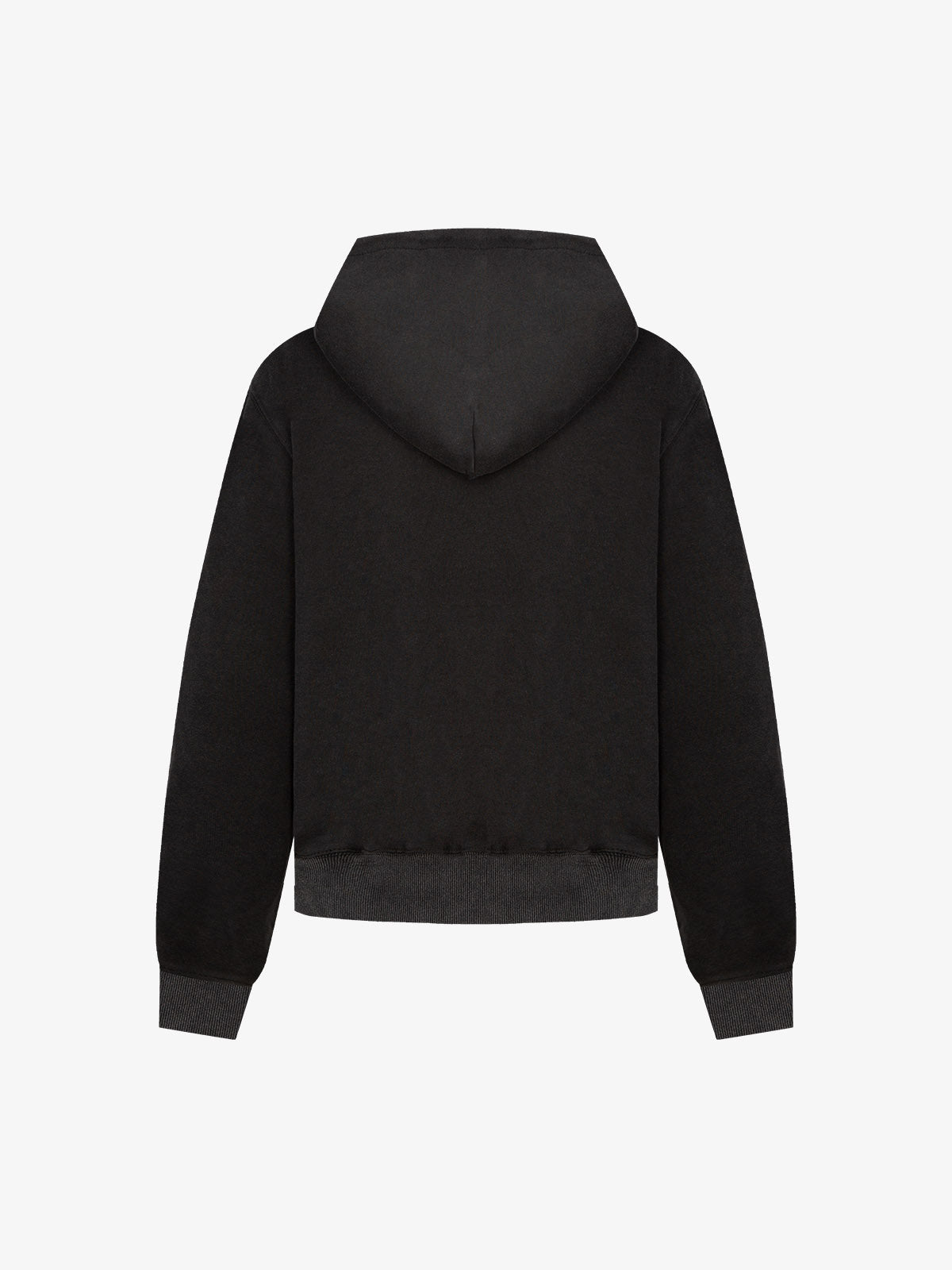 Distressed Napoleon Studded Boxy Zip-Up Hoodie