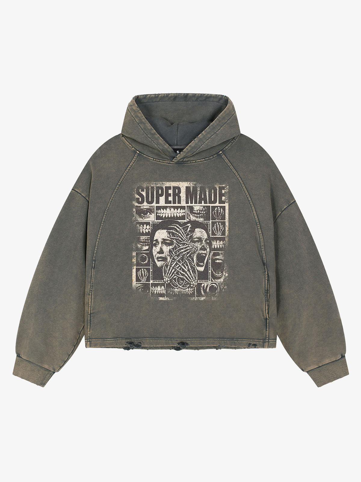 Sudadera con capucha lavada y chillona