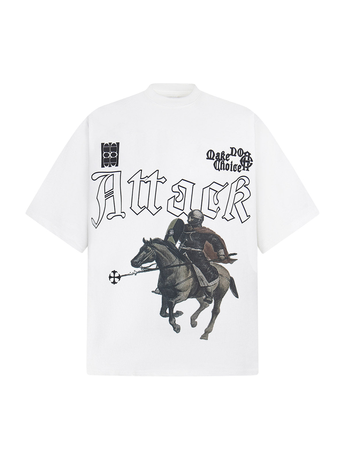 Retro Oil Painting Print T-shirt