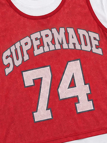 Layered Paneled Basketball Jersey