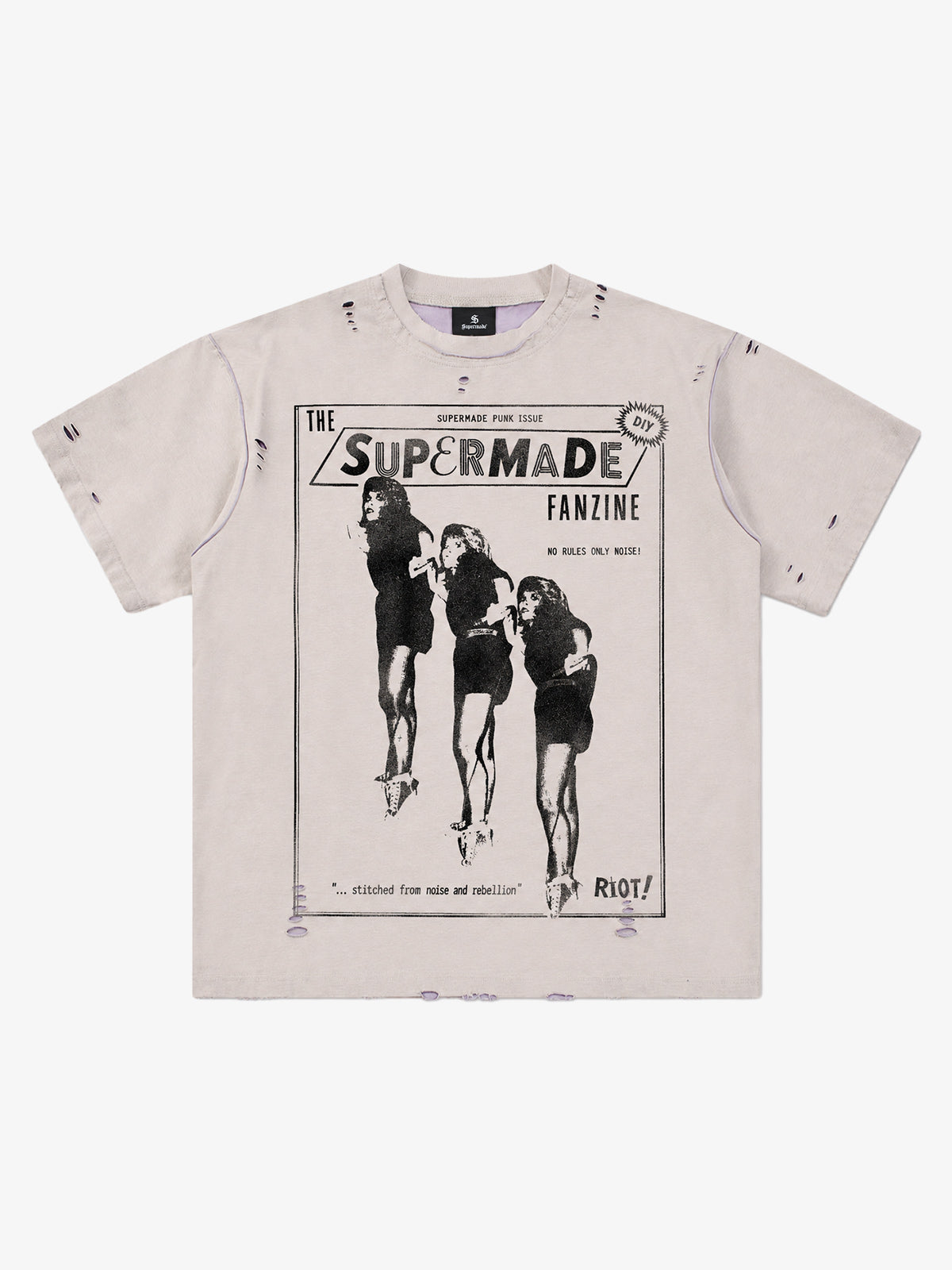 T-Shirt mit Print und Used-Look