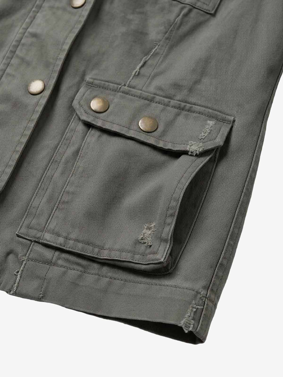 Skull Patch Embroidered Heavyweight M65 Jacket