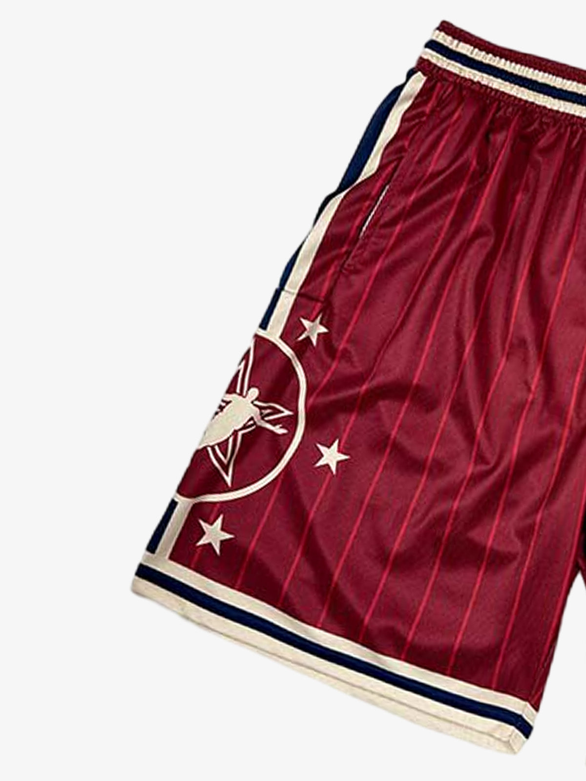 Star Crest Striped Soccer Shorts 