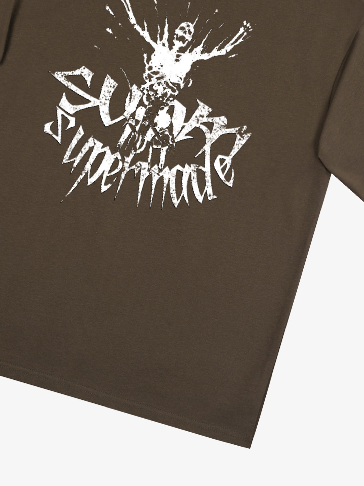 THE SUPERMADE TRENDY STREET OLD-FASHIONER SKULL PRINT T-SHIRT 