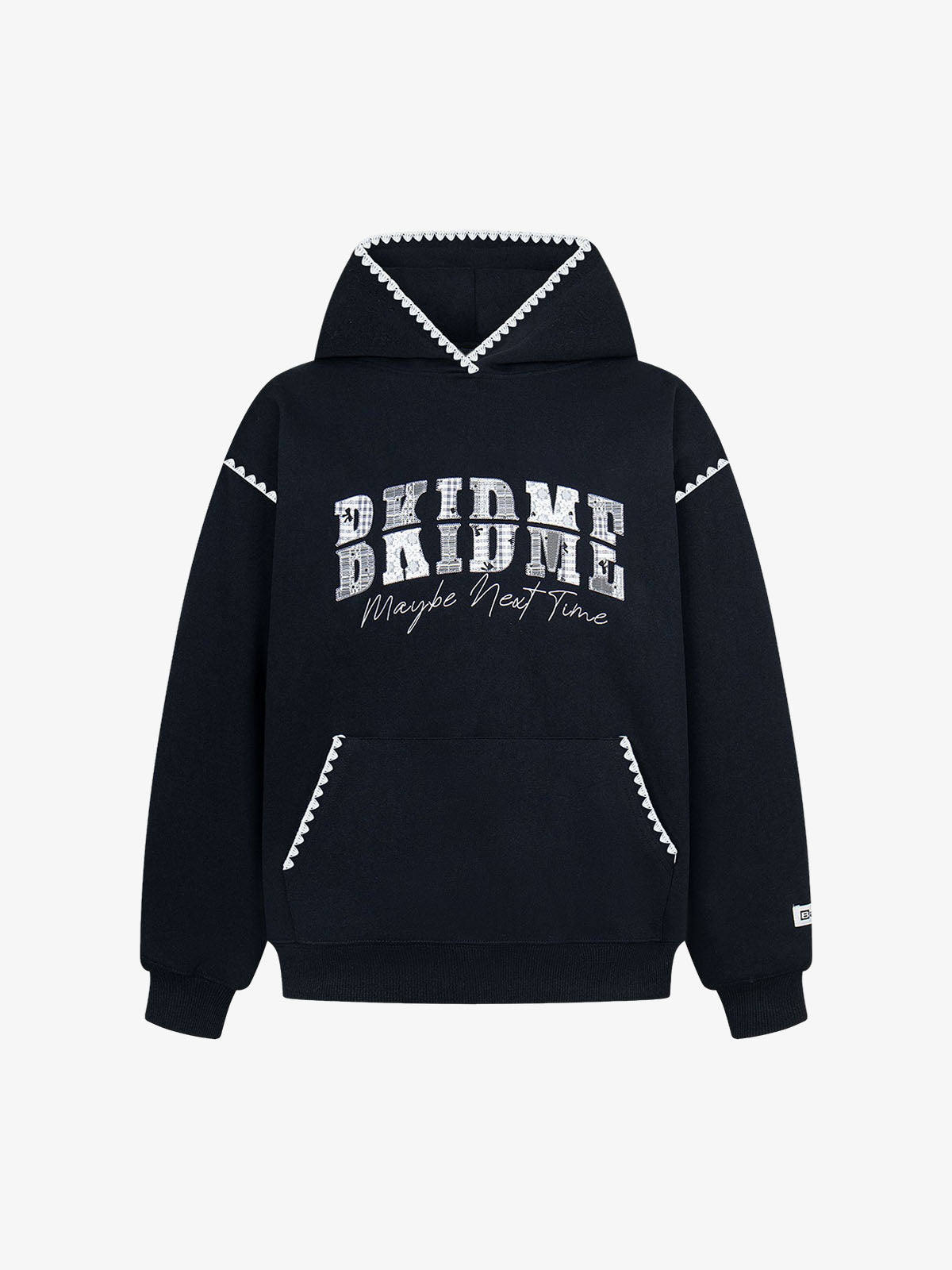 Heavy Lace Check Patch Embroidered Hoodie 