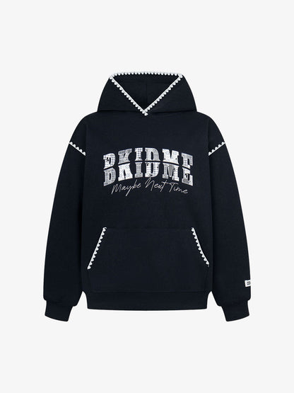 Heavy Lace Check Patch Embroidered Hoodie 