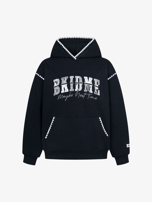 Heavy Lace Check Patch Embroidered Hoodie 
