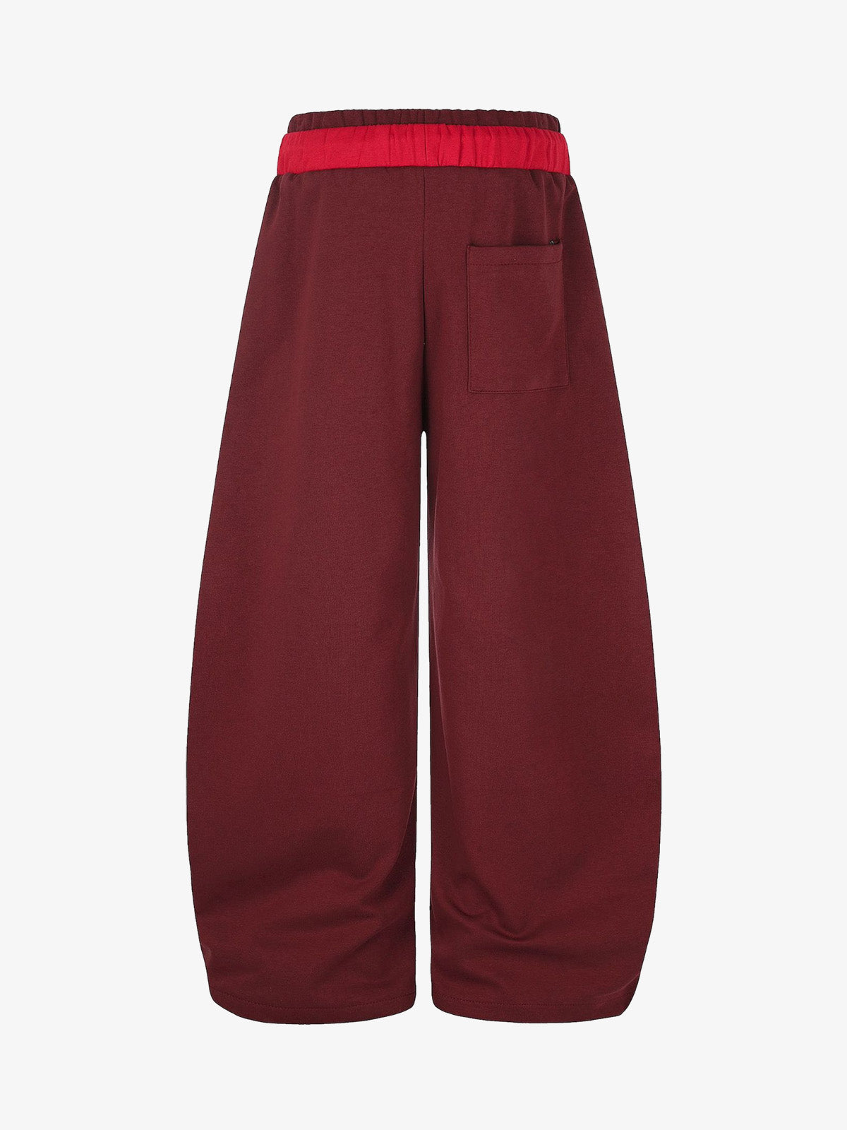 Ribbon Patchwork Embroidered Wide-Leg Sweatpants