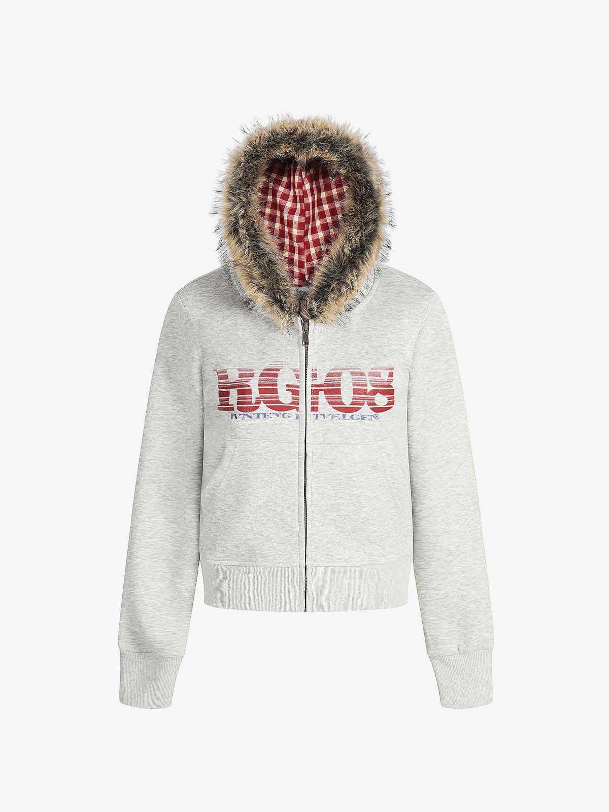 Stylish Faux Fur Hooded Sweatshirt for Winter and Casual Wear 