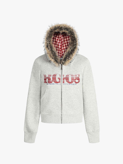 Stylish Faux Fur Hooded Sweatshirt for Winter and Casual Wear 