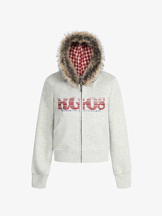 Stylish Faux Fur Hooded Sweatshirt for Winter and Casual Wear 