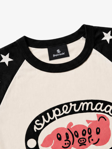 Pig Graphic Raglan Tee
