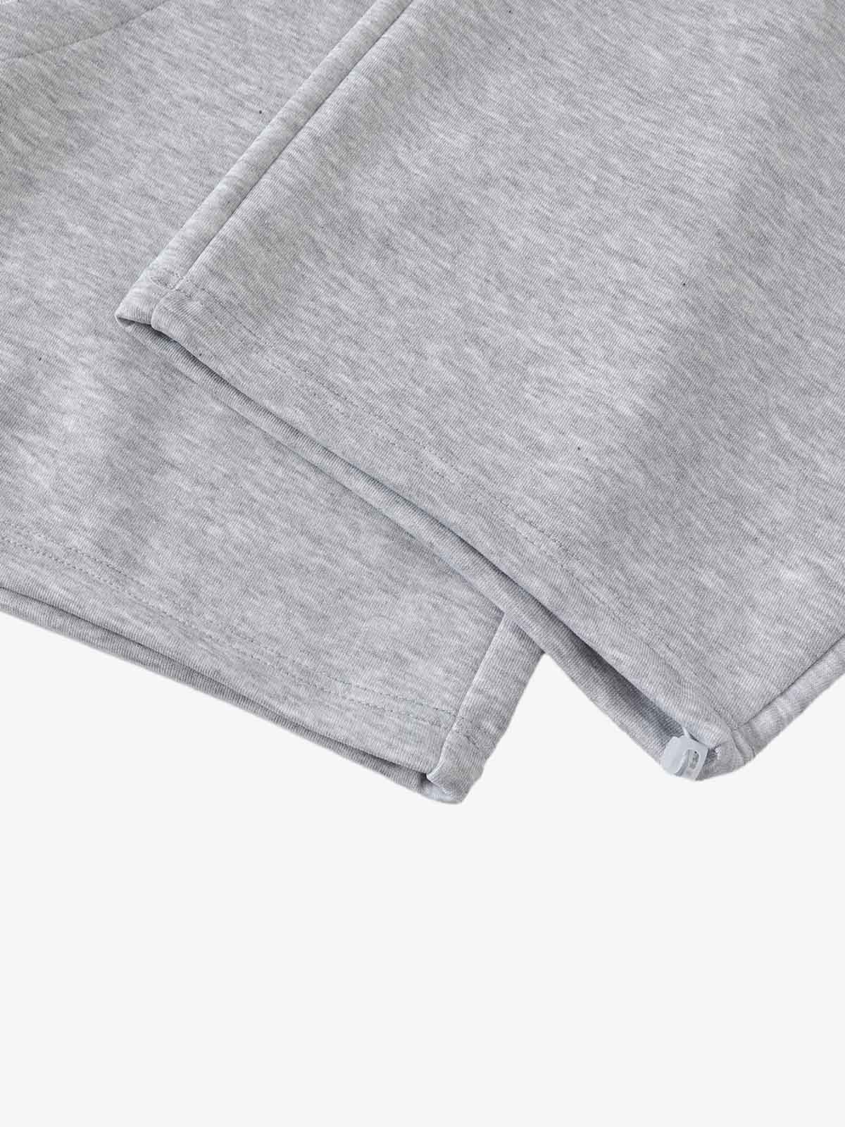 Layered Double-Waistband Wide-Leg Sweatpants 