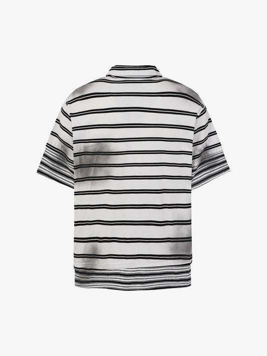 Striped Half-Zip Pullover Sweater – Cotton Blend Classic Fit Lightweight Knit