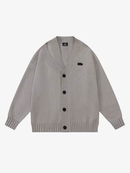 Cotton Blend Oversized V-Neck Cardigan Sweater for Men and Women 